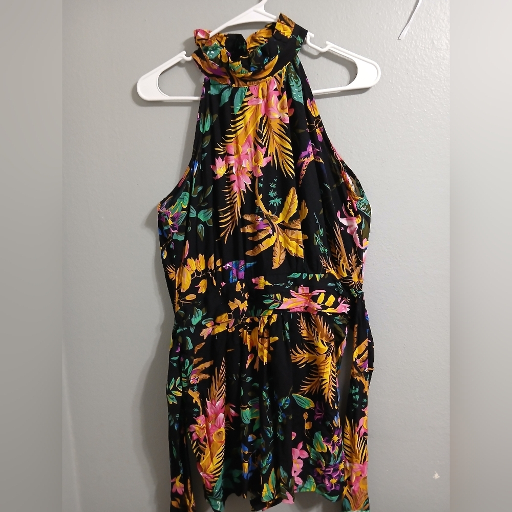 RACHEL Rachel Roy Floral Halter Neck Romper - Picture 3 of 16